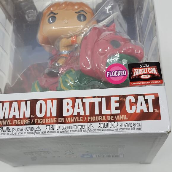 Funko pop! Rides, Master of the Universe, He-Man on Battle Cat, Flocked #84 New - Picture 5 of 8